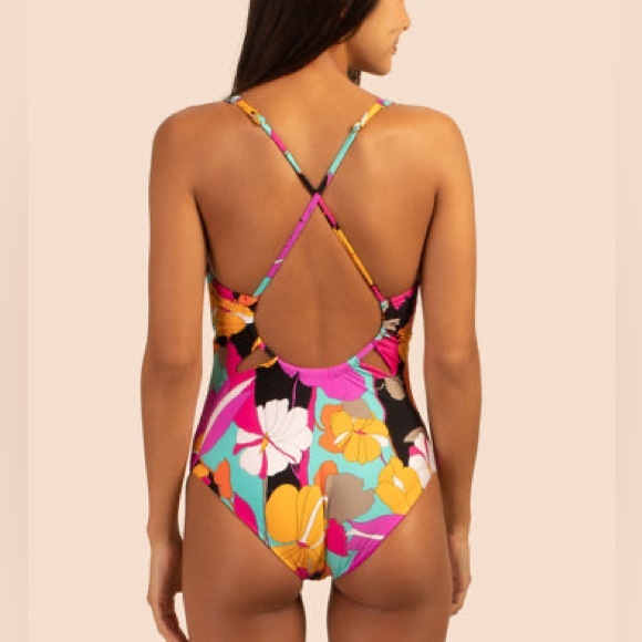Trina Turk Gemini Plunge Maillot Swimsuit - 12 - NWT - Picture 4 of 10